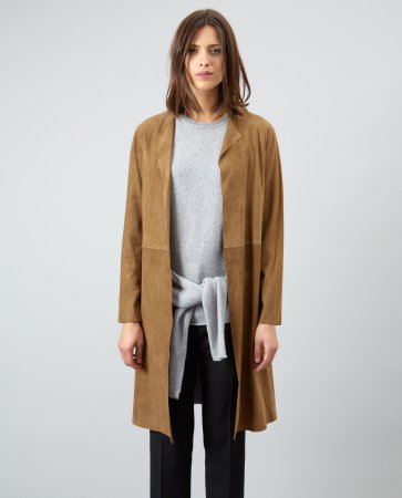 Модные замшевые пальто