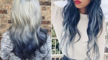 Джинсовый цвет волос – модный тренд
