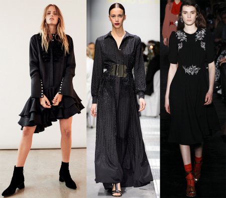 Красивые черные платья: модные тенденции 2018