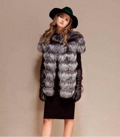 Модные пальто из чернобурки