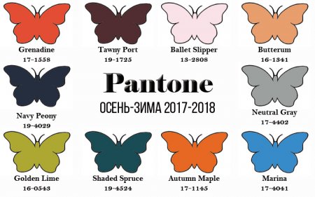 Модные цвета сезона осень-зима 2018 от Пантон